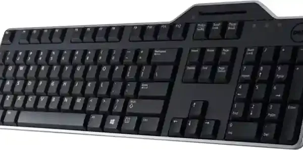 Dell KB813 Smartcard USB Wired Spill Resistance Keyboard with Palm Rest (International English) - Black