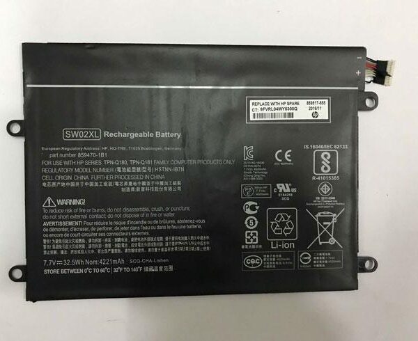 7.7V 32.5Wh SW02XL Battery Compatible with HP HSTNN-IB7N Tablet Series
