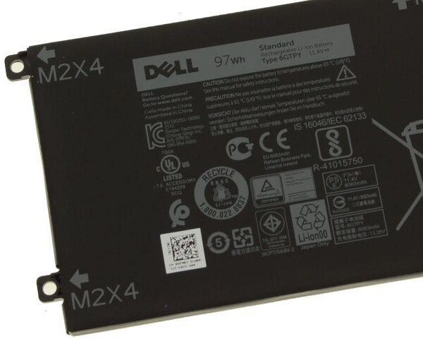 Dell 6 GTPY 97 Wh High Capacity Battery for XPS 15 9560 9570 & Precision 5530 4 GVGH
