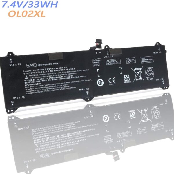 7.4V 33Wh HP original OL02XL Laptop Battery compatible with HP Elite x2 1011 G1 750549-001 HSTNN-DB5Z L8L94PA M5T71PA OL02033XL