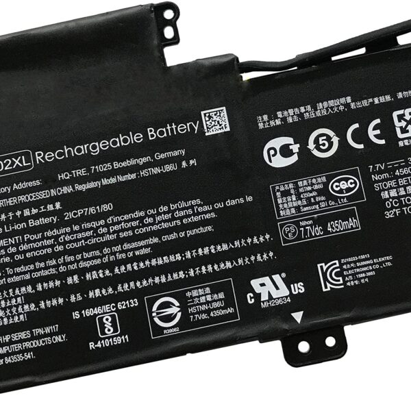 7.7V 35wh HP original NU02XL Laptop Battery compatible with HP NU02XL HSTNN-UB6U TPN-W117 843535-541 Series Tablet