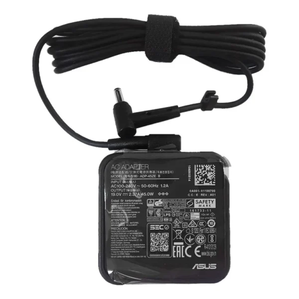 ASUS 45W Laptop Adapter/Charger with Power Cord for Select Models of ASUS (20 V, 2.37 A, 4 mm x 1.2mm Diameter)-- MPN: ASUS 45W 4mm
