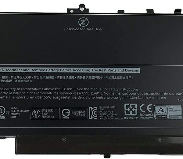 Dell J60 J5 55 Whr 7.6 V Laptop Battery for Latitude E7270 & E7470 Laptops