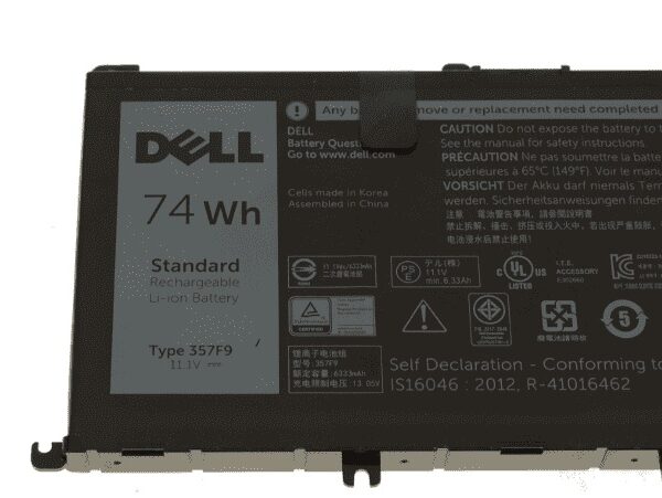 Dell 357 F9 Replacement Battery 74 Wh for Inspiron 15 7559 7567 71 JF4