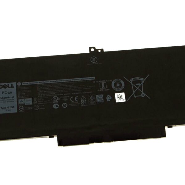 F3 YGT 60 Wh Battery for Dell Latitude 7280 7480 7390 7.6 V | Replaces DM3 WC 2 X39 G