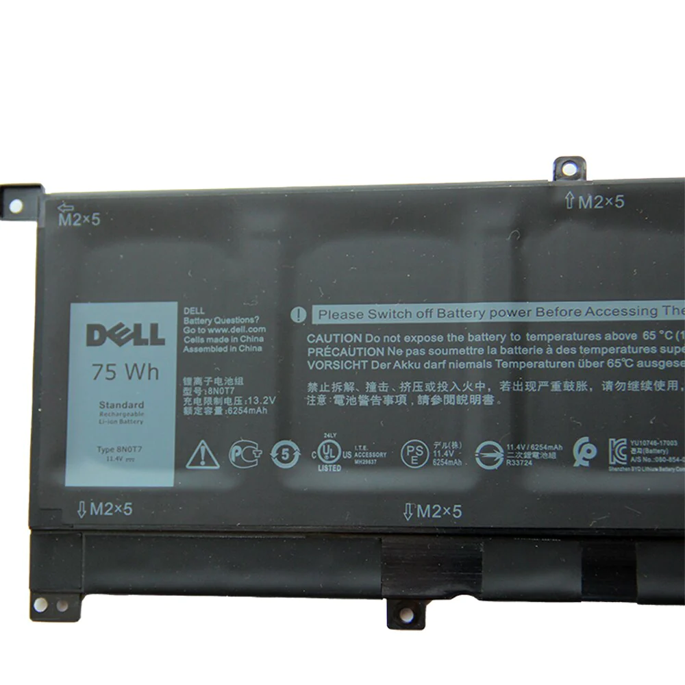 Dell TMFYT Battery for XPS 15 9575 & Precision 5530 | 11.4 V 75 Wh 8 N0 T7
