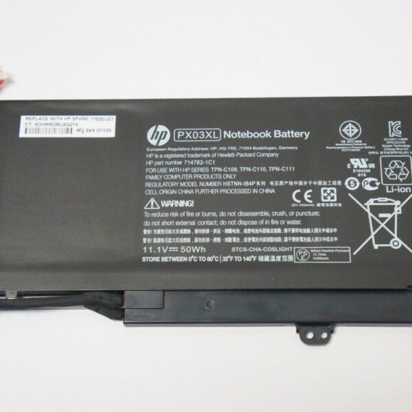 HP Envy PX03XL Series HP original Laptop Battery, Power: 50wh