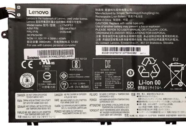Lenovo L17M3P51 L17M3P52 Laptop Battery For Lenovo E480 E580 E590 E595 01AV447 L17L3P51 01AV445