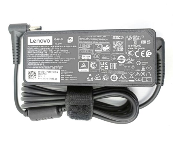 Lenovo GX20L29764 65W Laptop Adapter/Charger with Power Cord for Select Models of Lenovo (Round pin)-- MPN: Lenovo 65W Slim pin