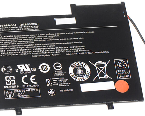 FidgetGear New 33Wh AP14D8J Battery for Acer Switch11 SW5-171 SW5-171P 3ICP4/58/102 Series