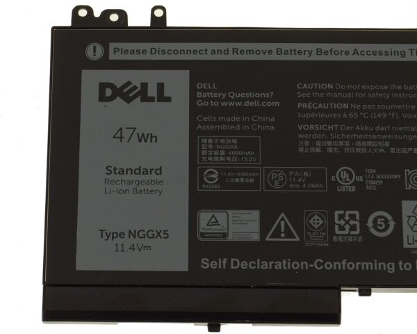 Dell NGGX5 Battery for Latitude E5470 E5570 E5270 | 47 Wh 11.4 V Replacement