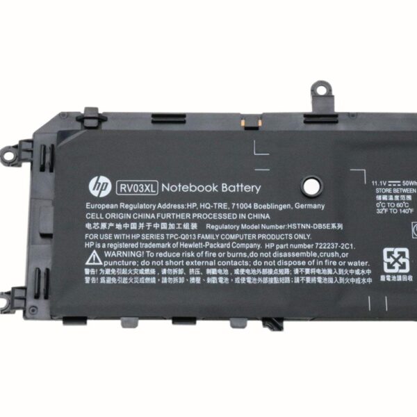 11.1V 50Wh HP original RV03XL Laptop Battery Compatible with HP Envy Rove AIO 20-K014US 722237-2C1 722298-001 HSTNN-DB5E TPC-Q013 RV03050XL-- MPN: RV03XL