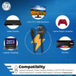 Laptop Power Cable Cord (1 Meter) BIS Certified - 3 Pin Indian Plug - Image 3