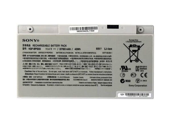 Sony VGP-BPS33 for Vaio SVT-14 SVT-15 T14 T15 Touchscreen Ultrabooks Series Notebook